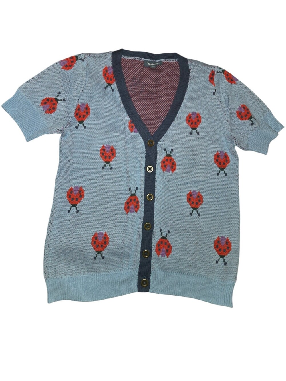💲⬇️Retro Ladybug Button Front Cardigan🪞 - Picture 3 of 11